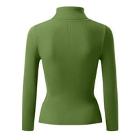 Ketyyh-chn дамска мода плюс размер върхове ежедневни блузи ризи за жени зелено, един размер