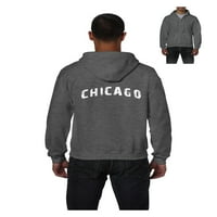 Мъжки суичър с пълен цип пуловер - Чикаго
