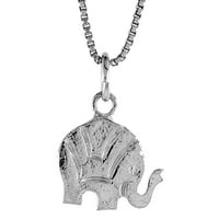 Стерлинг сребърен малък слон животински чар висулка