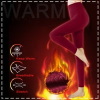 Женски чорапогащи топли уплътнени копринени мъгла плътно цвят плюс размер безпроблемен облицовани топлинни гамаши панталони