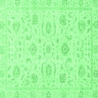 Ahgly Company Indoor Square Oriental Emerald Green Традиционни килими, 8 'квадрат