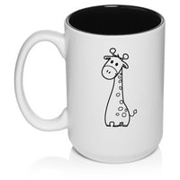 Сладка жирафна карикатура Керамично кафе чаша чаша чаша за нея, жени, съпруга, мама, сестра, приятелка, приятел, шеф, колега, дъщеря, рожден ден, домакинство, любител на жирафа, жирафа