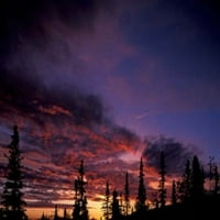 Solstice Sunset atop Midnight Dome, Dawson City, Yukon, Poster Print от Канада от Пол Судърс