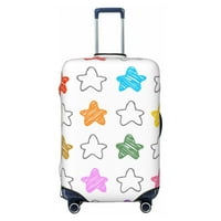 Капак за куфар за пътуване, цветни тъкани Doodles Еластична миеща се протектор куфар, х-голям размер