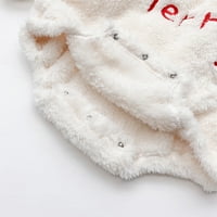 Бебе унизионна писма за печат есенна Коледа с дълъг ръкав ромпери карикатура шапка бебешки дрехи