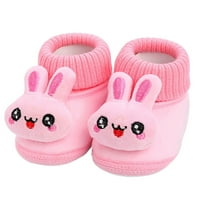 Jpgif сладък заек ребро бебешки обувки мека подметка за бебешки обувки зимни плюшени уплътнени памучни обувки