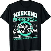 Подарък за риболов Смешни цели през уикенда Цели Рибар Татко съпруг му тениска