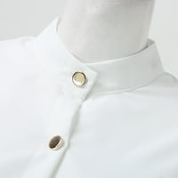 Yuelianxi пролетта нова женска риза бутон солидна риза на шията