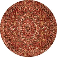 Ahgly Company Indoor Round Персийски оранжеви традиционни килими, 8 'кръг