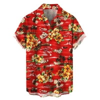 Сладка тениска с дълъг ръкав Женски модна хавайска риза плажна риза ежедневна горна цветна риза жени тениски v шия къс ръкав