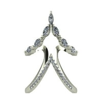 Araiya Sterling Silver Diamond Double V Shape Band Ring за жени, размер 5.5