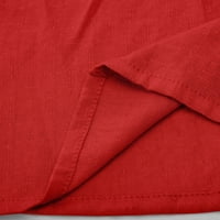 Jsaierl женски памучни бельо ризи с къс ръкав ежедневни плюс размер върхове туника твърд цвят v тениски на шията леки ветровити блузи