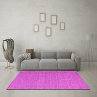 Ahgly Company Indoor Rectangle Abstract Pink Contemporary Area Rugs, 5 '8'