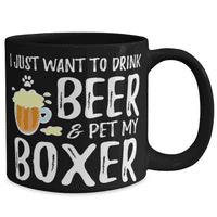 Beer and Pet Boxer 15oz чаша кафе за боксьор куче мама