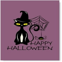 Неудобни стилове Хелоуин плакат стена арт котка и паяк домашен декор отпечатъци
