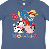 Мастически фермерски трактор eieio big bro подарък малко дете момиче тениска
