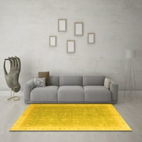 Ahgly Company вътрешен правоъгълник ориенталски жълти килими за модерна зона, 3 '5'