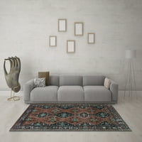Ahgly Company вътрешен правоъгълник персийски светлосини традиционни килими, 6 '9'