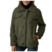 Akiihool палта за жени облечени дамски огромни шерпа пуловер качулка с джобове шерпа топъл суитчър в тежка категория