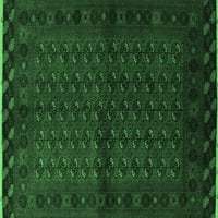 Ahgly Company Indoor Rectangle Southwestern Emerald Green Country Area Rugs, 6 '9'