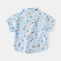Бебешки ризи деца деца малко дете анимационни отпечатъци от щампи с къс ръкав момчета дрехи върхове за изтръпване на сладки дрехи