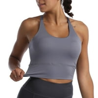 Gdfun дамски с гърди красота гърба дишащ фитнес бягане спортна йога върхове бял бутон надолу риза жени