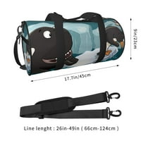 Penguin Killer Whale Travel Duffle Bag, спортна тотална чанта за фитнес чанти за уикенди за жени мъже