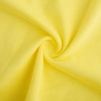 Блуза на Leylayray за жени модни дамски късо ръкав печат плюс размер памук ежедневен топ жълт xl