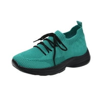 Женските възвишени мрежести атлетични маратонки се офеират удобни обувки за ходене зелени размери 8