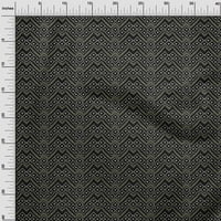 OneOone Silk Tabby черна тъкан Геометричен бандхани DIY Облекло Квилинг Материя от печат на тъкан от широк двор