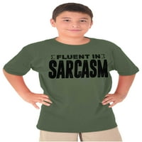 Владее се в сарказма смешно отношение към тениски на тениски момче момиче тийнейджър бриско бранди l