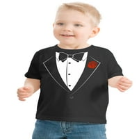 Детска тениска с смокинг - забавна сватбена тениска за младежи и малки деца