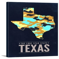 Тексас - The Lone Star State - Camo State - Плакат за фенер