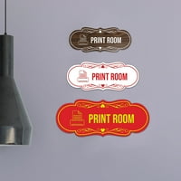 Знаци Bylita Designer Print Room Sign - Medium
