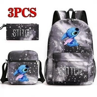 Аниме шев деца раница пространство галактика ежедневни училищни чанти Звездни нощни лаптоп раници за пътуване, чанта за рамо, чанта за писалка