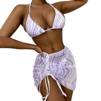 Жени бикини комплект превръзка с разцепени бикини бутални бански костюми бански костюми плажни дрехи